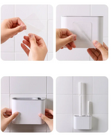 FlexiClean Silicone Toilet Brush Set – Flat Head, Flexible & Hygienic Wall-Mount Bathroom Cleaner