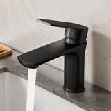 PureLine Basin Mixer Tap – Contemporary Stainless Steel Bathroom Faucet | Single Lever Hot & Cold Control