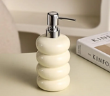 Celestique Ceramic Soap Dispenser – Luxury Liquid Soap Pump | Modern Bathroom & Kitchen Accessory
