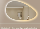 ÉlanGlow LED Vanity Mirror – Irregular Backlit Smart Mirror | Touch-Control Modern Design