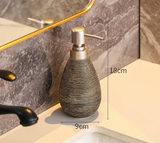 MaisonCeré Heritage Soap Dispenser – Vintage Ceramic Refillable Pump Bottle for Bathroom & Kitchen