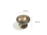 Château Verne Brass Cabinet Handles – Vintage European Furniture Pulls | Luxury Bronze Hardware