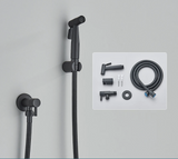 NoirJet Stainless Steel Bidet Spray Set – Matte Black Wall-Mounted WC Shattaf | Hygienic Toilet & Cleaning Sprayer