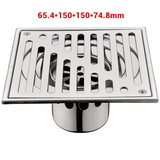 InvisiFlow Tile-In Shower Drain – Brushed 304 Stainless Steel Concealed Floor Waste | Anti-Odour Square Drain Cover