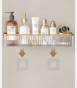 CrystalNest Corner Shelf – Clear Acrylic Bathroom Organiser | No-Drill Wall Storage Rack