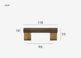 Valmere Brass T-Bar Cabinet Handles – Antique Brass Furniture Pulls | Luxury Modern Hardware