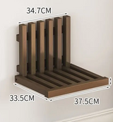 Nordhaven Folding Bamboo Wall Bench – Space-Saving Entryway Seat | Minimalist Nordic Hallway Stool