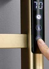 Auréline Smart Heated Towel Rail – WiFi Electric Towel Warmer | Luxury Brushed Gold Bathroom Heater