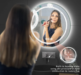 HaloÉclat Smart LED Mirror – 610 mm Round Anti-Fog Bathroom Mirror | Touch-Control Ambient Lighting