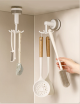 Velmora FlexiClaw 6-Arm 360° Rotating Suction Hook – No-Drill Multifunctional Wall & Cabinet Organiser | Space-Saving Bathroom, Kitchen & Bedroom Storage