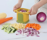 SliceForge Press Chopper – Multi-Blade Vegetable & Chip Cutter | Manual Kitchen Prep Tool