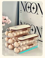 FreshRoll Automatic Egg Organizer – Multi-Tier Rolling Egg Holder | Stackable Refrigerator Egg Storage | Space-Saving Egg Dispenser for Kitchen