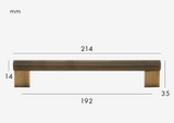 Valmere Brass T-Bar Cabinet Handles – Antique Brass Furniture Pulls | Luxury Modern Hardware