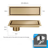 AuricLine Concealed Shower Drain – Brushed Gold Tile-In Floor Waste | 304 Stainless Steel Anti-Odour Drain Cover