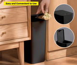 PureTouch Compact Bathroom Bin – 10L Push Lid Waste Bin | Modern Hygienic Home Design