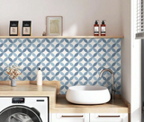 NordicTyle 12-Piece Scandinavian Floor & Wall Sticker Set – Thick PVC Peel-and-Stick Tiles for Modern Home Décor