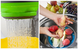 CollapsoChef Silicone Colander – Foldable Kitchen Strainer Basket | Space-Saving Food Prep Essential