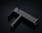 NoirEdge Basin Mixer Tap – Matte Black Bathroom Faucet | Contemporary Single Lever Hot & Cold Sink Mixer