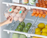 ClearNest Fridge Storage Drawer – Transparent Under-Shelf Refrigerator Organiser | Space-Saving Food Container