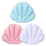 Auralux AquaLuxe Inflatable Spa Bath Pillow with Neck & Shoulder Support – Soft Terry Cloth Ergonomic Bathtub Cushion with Suction Cups | Portable Home Spa Comfort Accessory