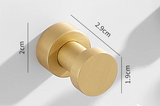 SilverLatch Adhesive Hooks – Polished Brass Wall Hangers | Heavy-Duty No-Drill Storage Hooks