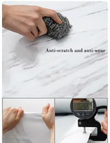 MarbraGuard Self-Adhesive Marble Film – Waterproof Peel & Stick Vinyl for Kitchen, Bathroom & Furniture Upgrades