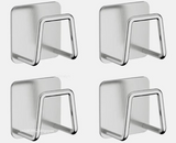 AeroSink Stainless Steel Sponge Caddy – Self-Adhesive Rustproof Sink Organiser for Kitchen & Bathroom