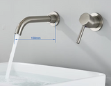 Aureva LuxaWall Elite – Brushed Gold Concealed Wall-Mount Bathroom Faucet