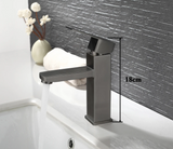 NoirEdge Basin Mixer Tap – Matte Black Bathroom Faucet | Contemporary Single Lever Hot & Cold Sink Mixer