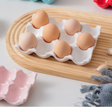 Céravie Ceramic Egg Storage Tray – Modern Refrigerator Egg Holder | Elegant Kitchen Organisation