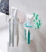 PureGrip Adhesive Bathroom Organiser – No-Drill Toothbrush & Vanity Storage Holder | Space-Saving Wall Rack
