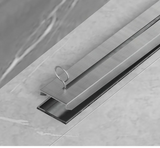 StreamLine Brushed Steel Shower Channel – 304 Stainless Steel Linear Floor Drain | Anti-Odour Wet Room Drainage System