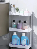 GlideNest Slim Rolling Storage Cart – Ultra-Narrow 4-Tier Organiser for Bathroom, Kitchen & Utility Spaces