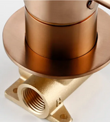 RoséVita Wall Basin Mixer – Rose Gold Brass Bathroom Faucet | Luxury Concealed Dual Handle Tap