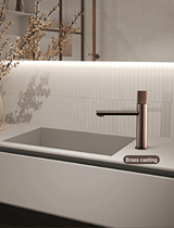 NoirVista Bathroom Faucet – Matte Black Brass Basin Faucet | Hot & Cold Water Mixer | Modern Single Handle Vanity Faucet with Ceramic Cartridge