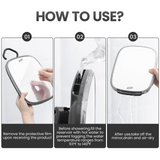 ClearVista Fogless Shower Mirror – Anti-Fog Portable Shaving Mirror | Adjustable Bathroom & Travel Grooming Mirror