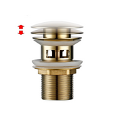 VelvetFlow Brass Basin Waste – Luxury Pop-Up Sink Drain | Designer Bathroom Click-Clack Stopper