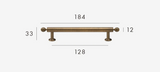 Kensington Forge Brass T-Bar Handle – Antique American Cabinet Pull | Solid Brass Luxury Furniture Hardware
