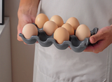 Céravie Ceramic Egg Storage Tray – Modern Refrigerator Egg Holder | Elegant Kitchen Organisation
