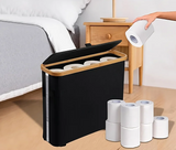 Veloura Covered Toilet Roll Holder – Modern Bathroom Paper Storage Container | Minimalist Bathroom Organisation