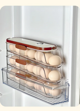 FreshRoll Automatic Egg Organizer – Multi-Tier Rolling Egg Holder | Stackable Refrigerator Egg Storage | Space-Saving Egg Dispenser for Kitchen