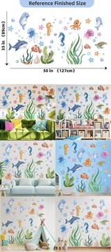 OceanDream Kids Wall Decals – Underwater Animal Stickers for Bedrooms & Playrooms | Removable Marine Theme Décor