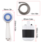 AquaTrek Rechargeable Camping Shower – Portable 3.7V Electric Pump | 4.9 ft Hose | Outdoor Travel & Pet Washing Shower