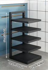 StackForge Adjustable Pan Organiser – Multi-Tier Cookware Storage Rack | Space-Saving Kitchen Holder