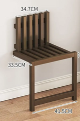 Nordhaven Folding Bamboo Wall Bench – Space-Saving Entryway Seat | Minimalist Nordic Hallway Stool