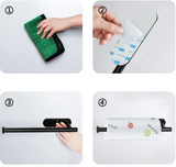 MetroRoll Adhesive Tissue Holder – Stainless Steel Toilet Paper Rack | Extended No-Drill Bathroom Organiser