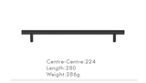 Aurevon Extended Brass T-Bar Handle – Luxury Long Cabinet Pull | Modern Furniture & Appliance Hardware