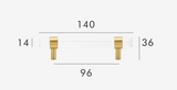 Lucévere Brass & Acrylic Cabinet Handles – Luxury Modern Furniture Pulls | Customisable Designer Hardware