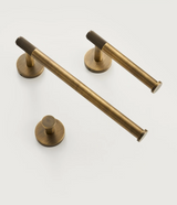 Kensington Heritage Bathroom Hardware Set – Antique Bronze Brass Accessories | Luxury Knurled Towel Rail &amp; Toilet Roll Holder Collection