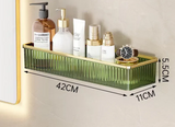CrystalNest Corner Shelf – Clear Acrylic Bathroom Organiser | No-Drill Wall Storage Rack